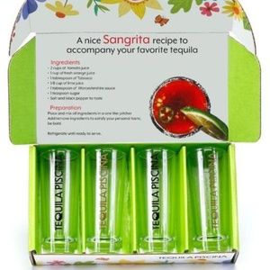 Tequila Piscina Shot Glass Glasses Set of 4